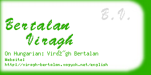 bertalan viragh business card